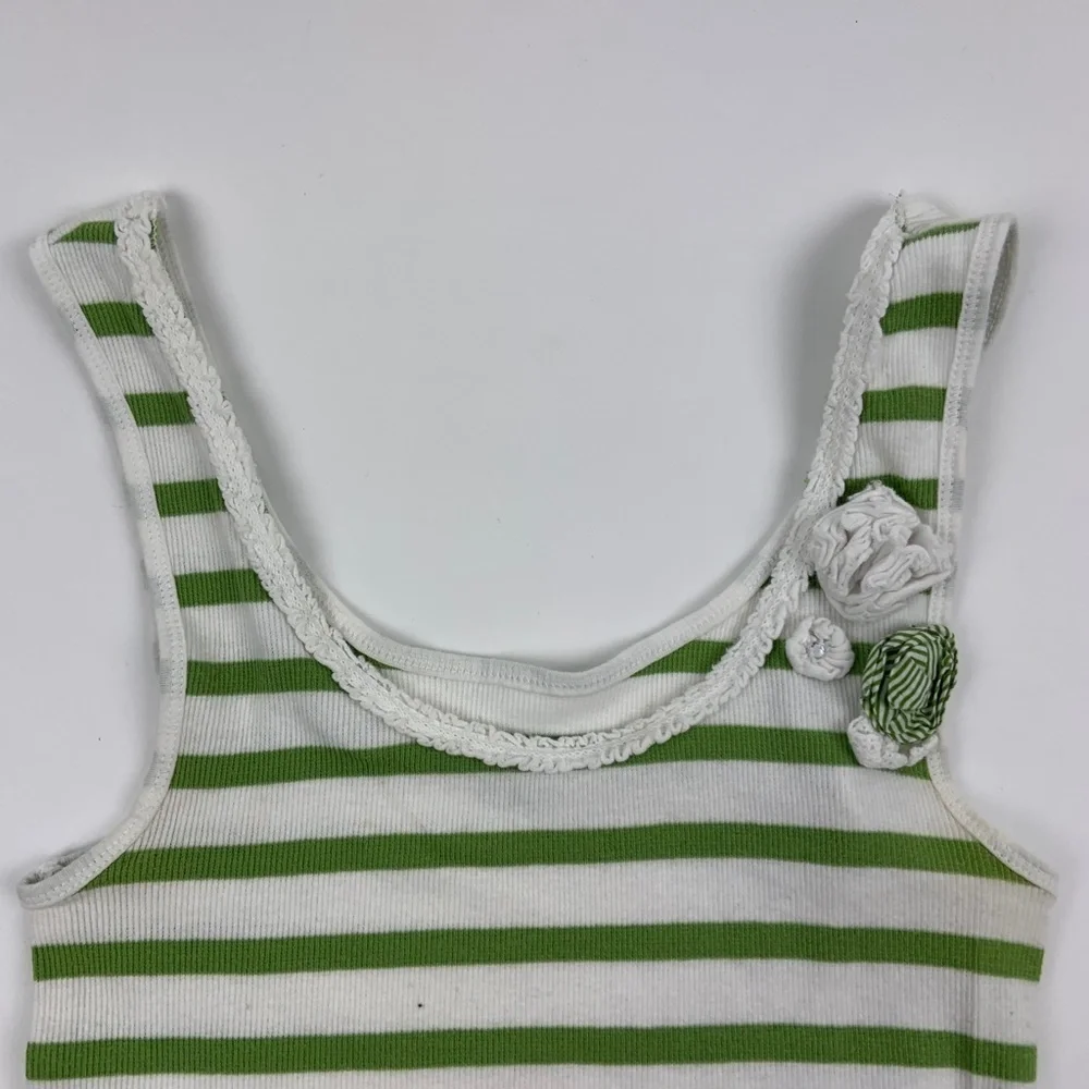 So Womens Tank Top White Green M - Picture 3 of 6